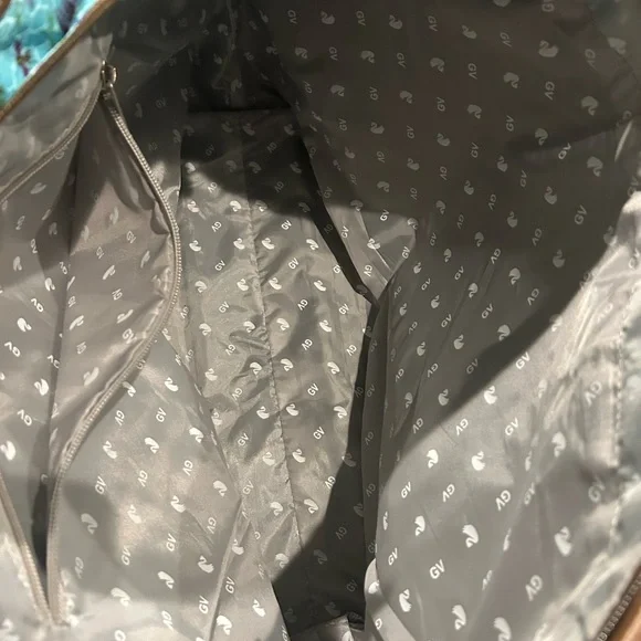 Gloria Vanderbilt Floral Blue and Brown Women’s Large Tote NWOT - Picture 6 of 6